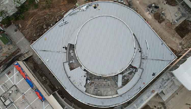 拓佳YX65-400鋁鎂錳板供貨嵊州市西港職業(yè)教育中心屋面項(xiàng)目